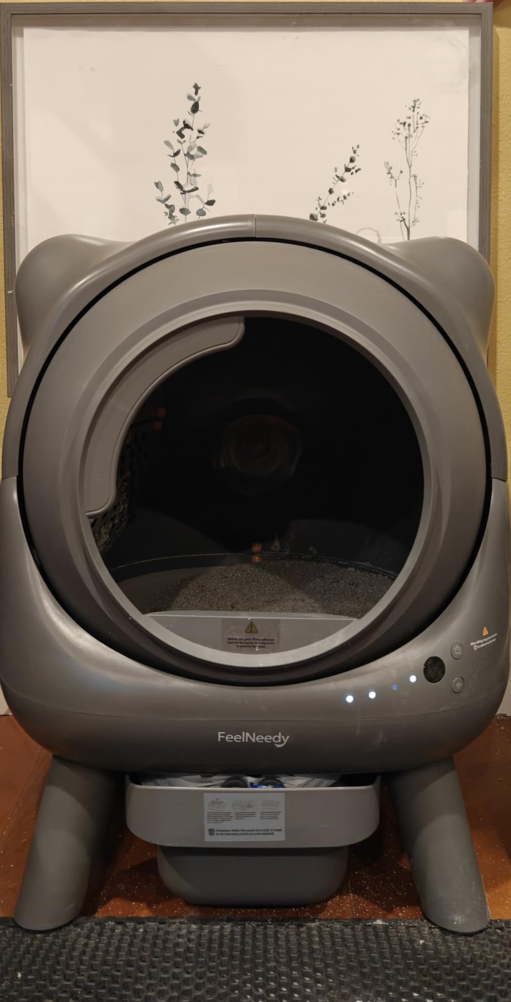Automatic Litter Box, FEELNEEDY Self Cleaning Litter Box, Odor Control Robot, Cat Ears Design, 65L APP Real-Time Monitor, Cat Litter-Boxs for Multiple Cats, Safety Sensors, with 1 Trash Bag customer photo 2