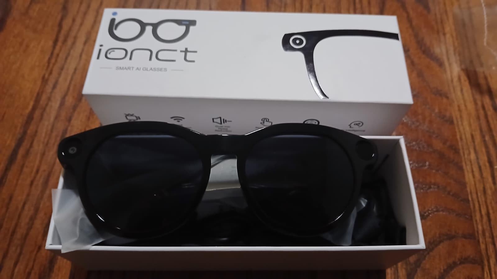 AI Smart Glasses with Camera, 8MP HD Video, Real-Time Translation | Photo Capture,Object Recognition,80min Video Time,Open-Ear Music, Bluetooth Calls, AI Assistant customer photo 1