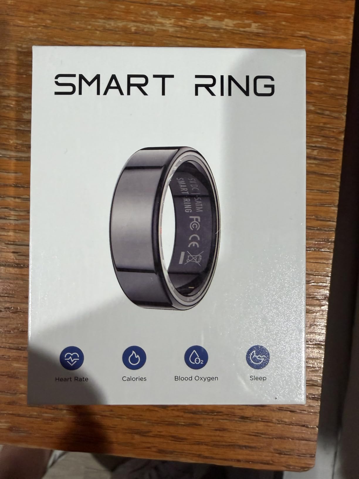 Mirlray Smart Ring for Women & Men, Smart Ring Health Tracker, Blood Oxygen & Heart Rate Monitor, Long Lasting Battery Sleep Ring, Waterproof Fitness Ring (R02C, Black, 9) customer photo 2