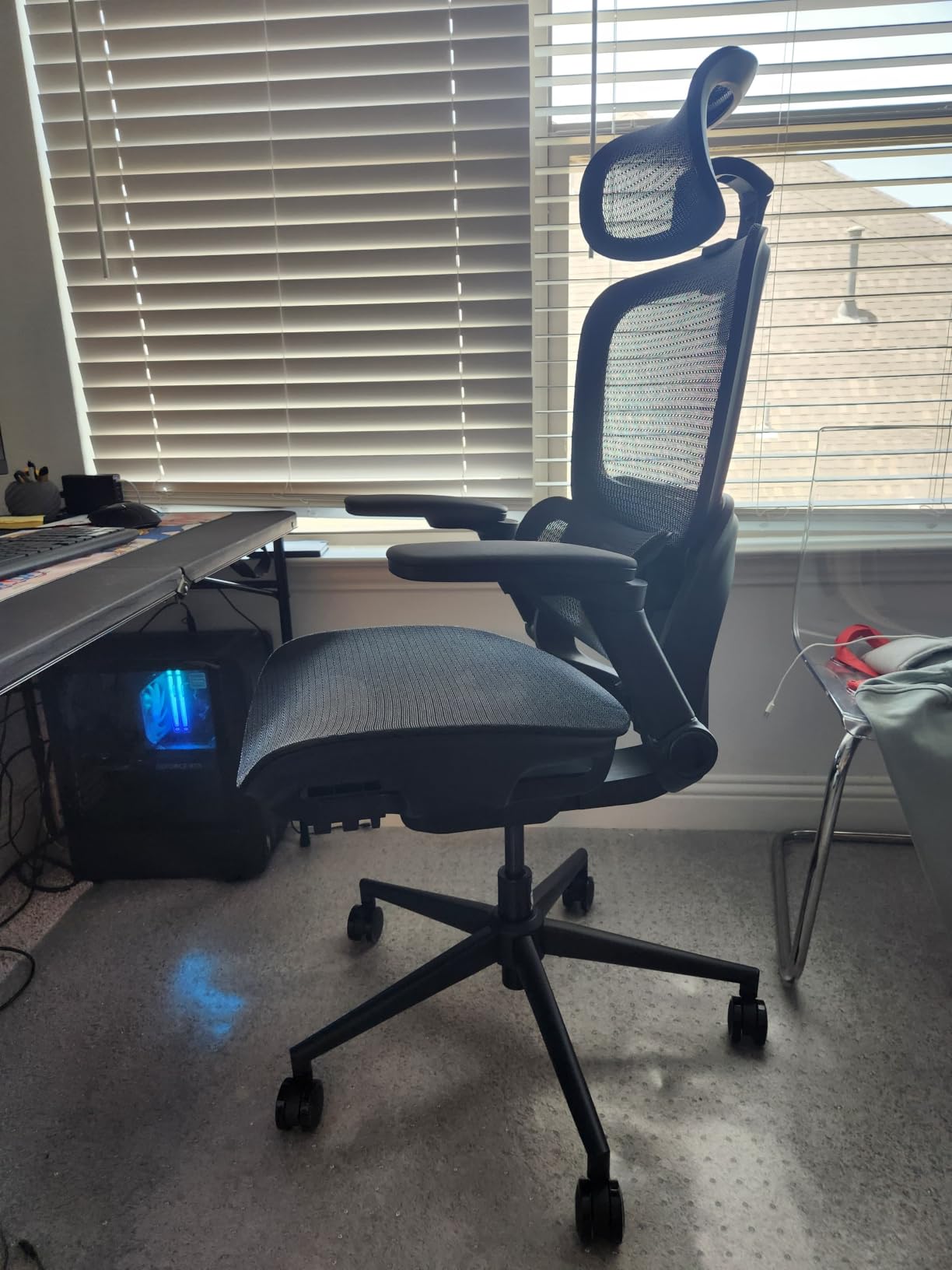 SIHOO B300 Pro Ergonomic Office Chair, Adaptive Lumbar Support, Black | 6D Flip-Up Rotatable Armrests, 3D Wide Headrest, Adjustable Seat Depth, Breathable Mesh, 135° Recline, High Back customer photo 1