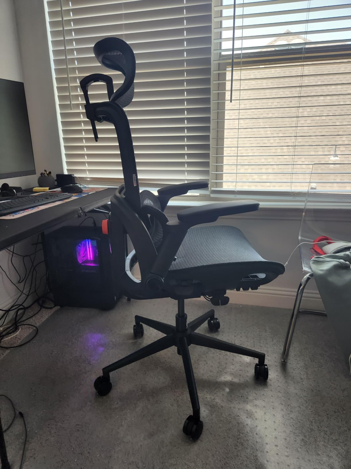 SIHOO B300 Pro Ergonomic Office Chair, Adaptive Lumbar Support, Black | 6D Flip-Up Rotatable Armrests, 3D Wide Headrest, Adjustable Seat Depth, Breathable Mesh, 135° Recline, High Back customer photo 2