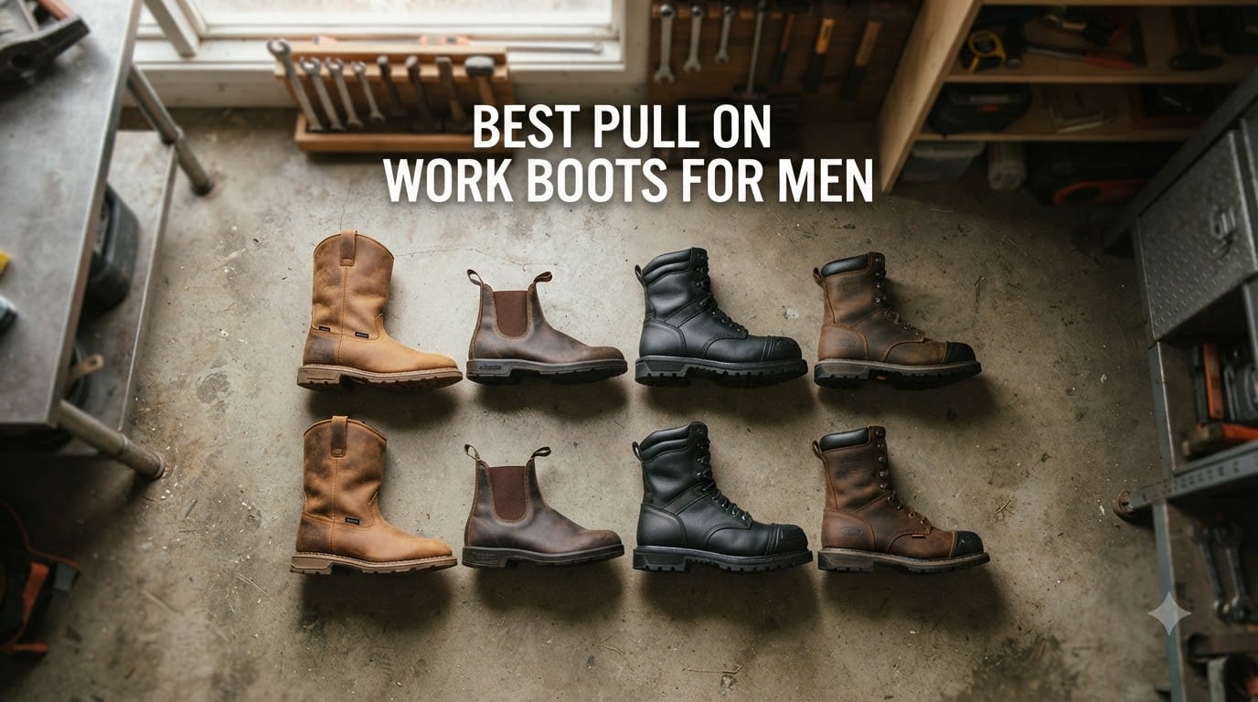 best pull on work boots for men