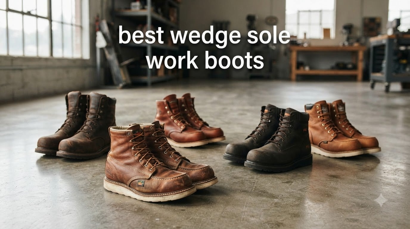 best wedge sole work boots