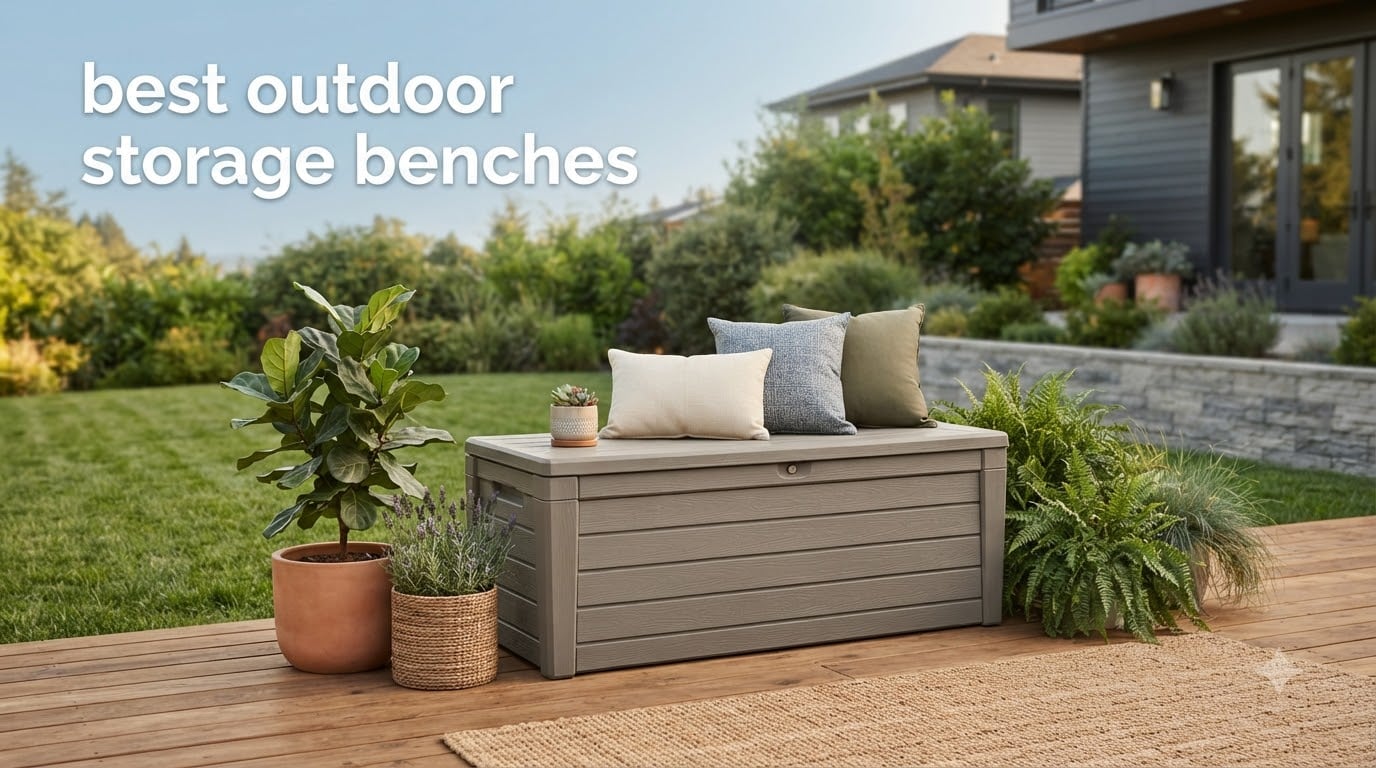 best outdoor storage benches