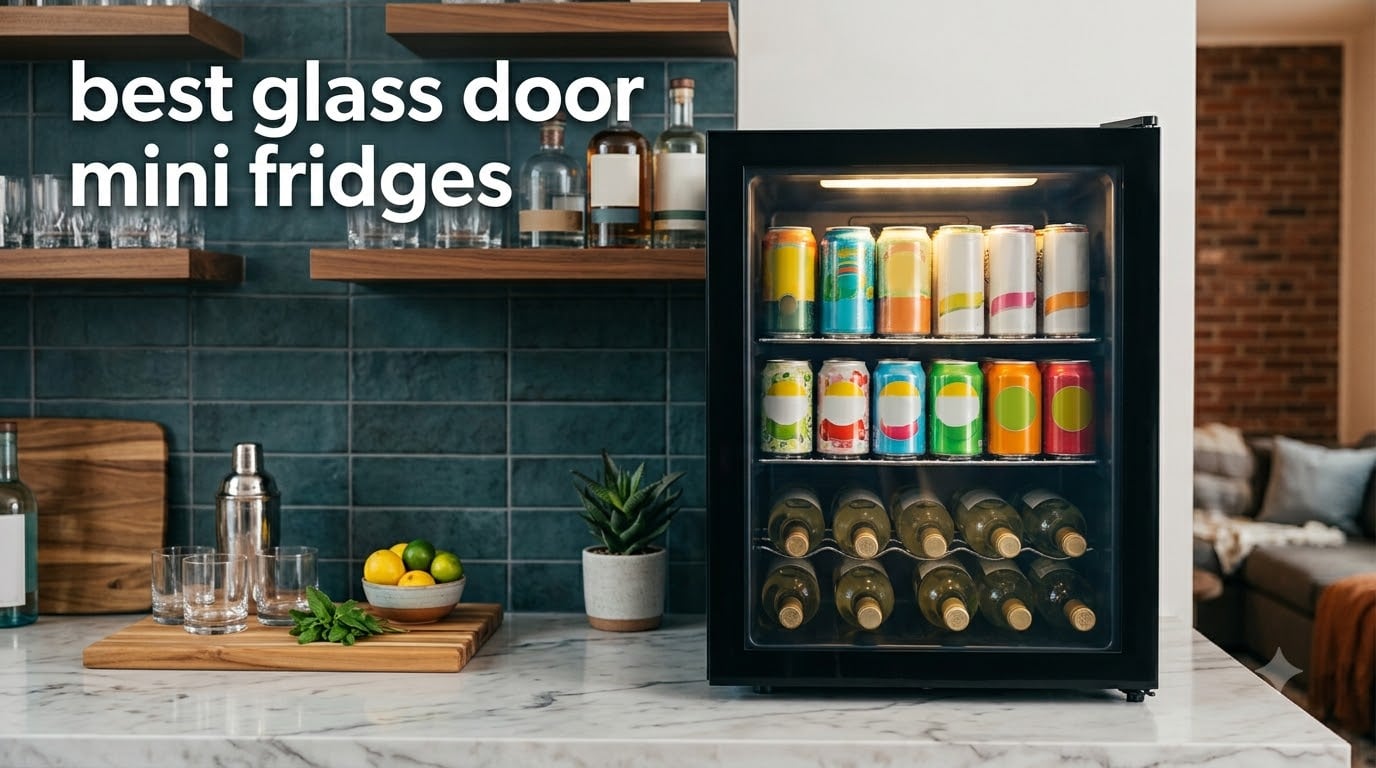 best glass door mini fridges