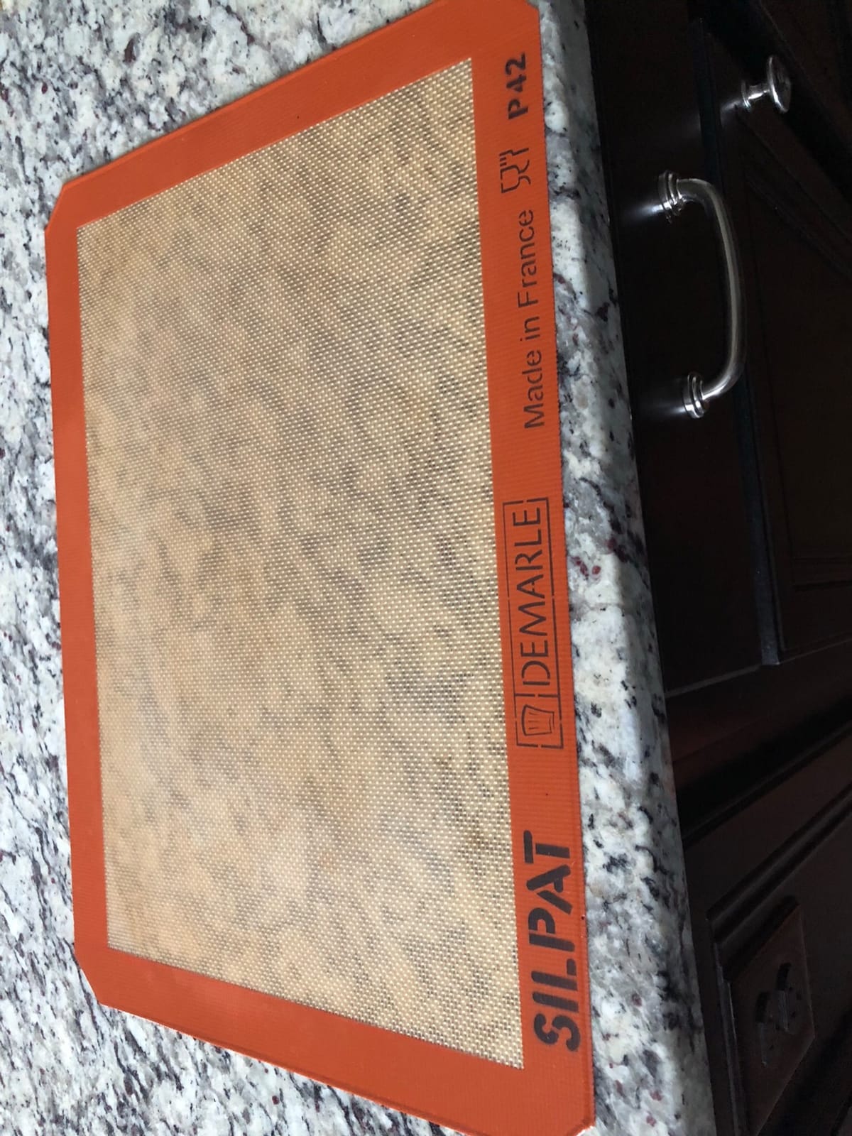 Silpat Premium Non-Stick Silicone Baking Mat, Half Sheet Size, 11-5/8 x 16-1/2, Orange customer photo 1