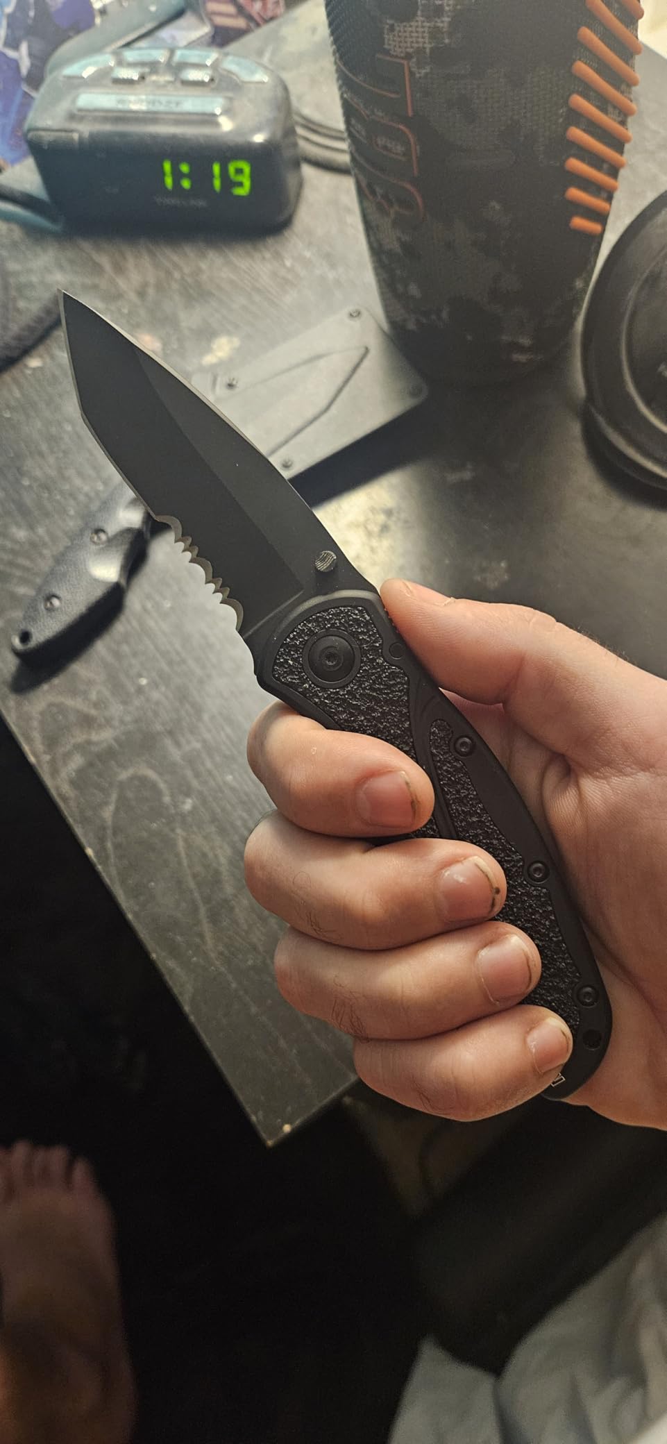 Kershaw Blur Tanto Black Pocketknife, 3.4