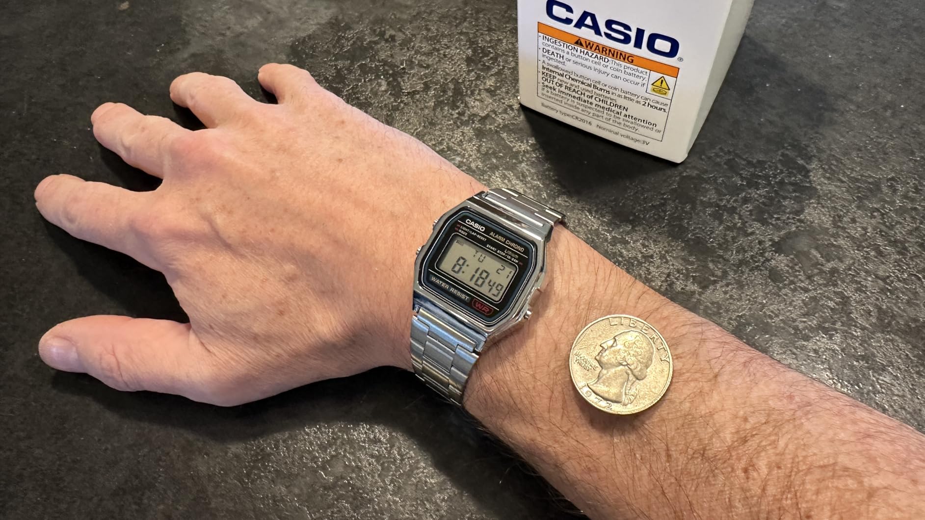 Casio A158WA Series Unisex Digital Vintage Watch, 7 Yr Battery, LED Light customer photo 1