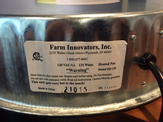 Farm Innovators HP-125 Heated Base for Metal Poultry Founts, 125W customer photo 1