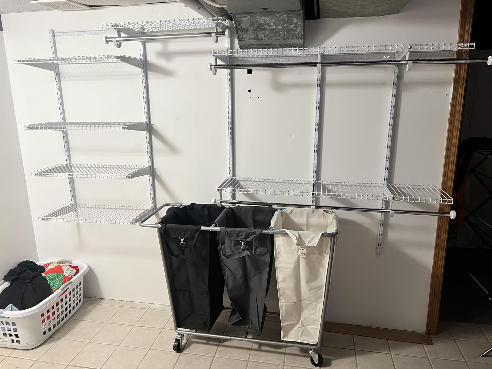 Rubbermaid Configurations Deluxe Custom Closet Kit 4-8Ft. Adjustable Metal Wire Shelving White Finish Expandable Organization System customer photo 2