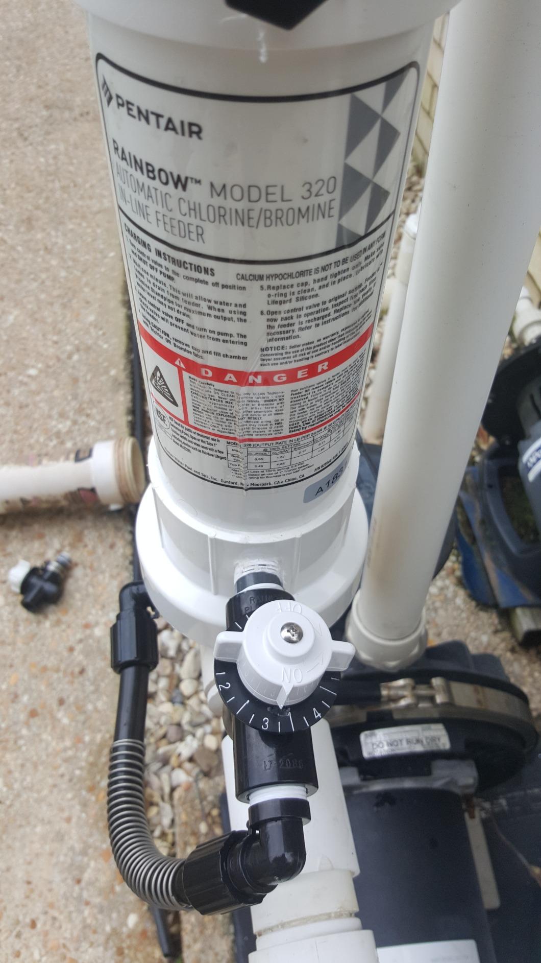 Pentair R171096 Rainbow 320 Automatic in-Line Chlorine/Bromine Feeder customer photo 2