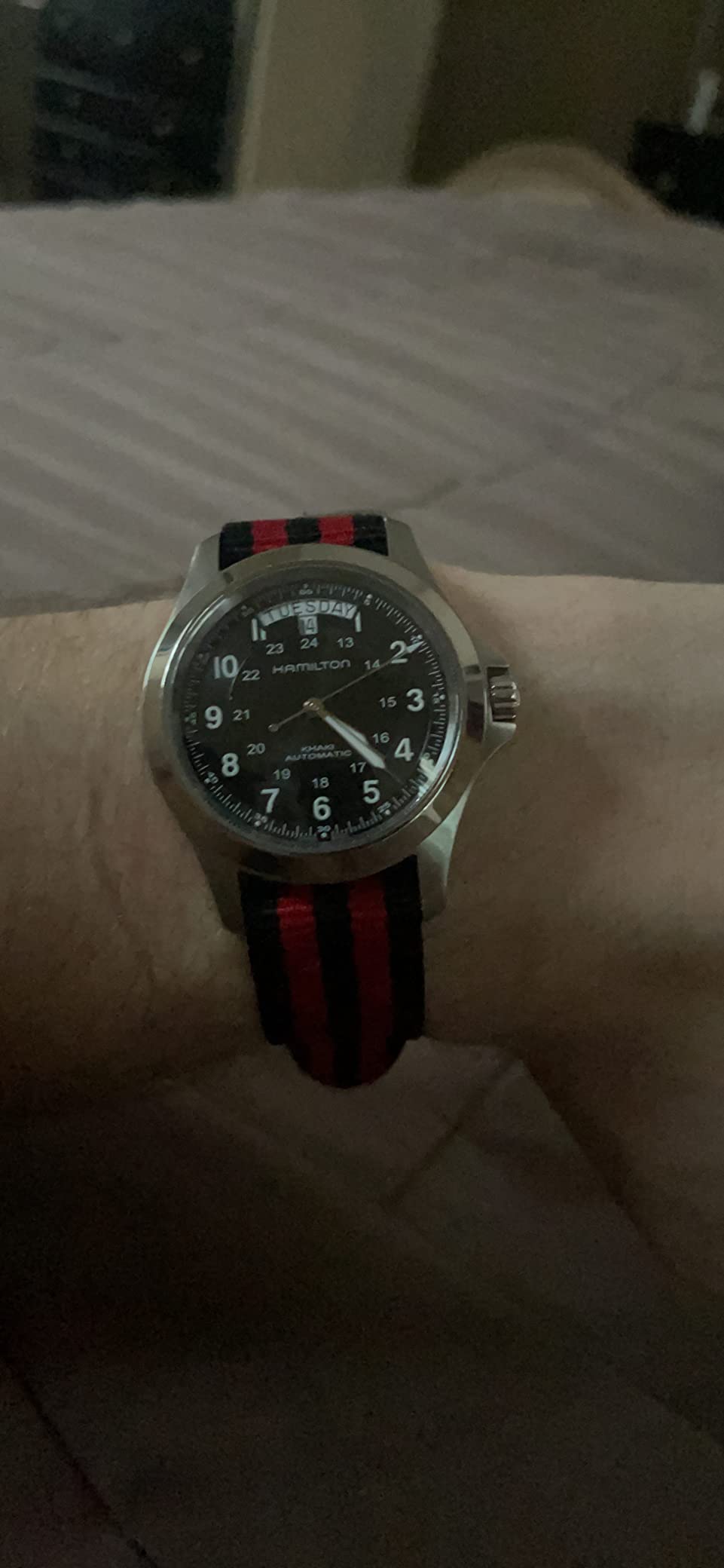 Hamilton Khaki Field King Automatic Men's Watch, 40mm Stainless Steel Case, Swiss Made, Black Dial Analog Wrist Watch for Men, 50m Waterproof, Sapphire Crystal, Stainless Steel Strap customer photo 2
