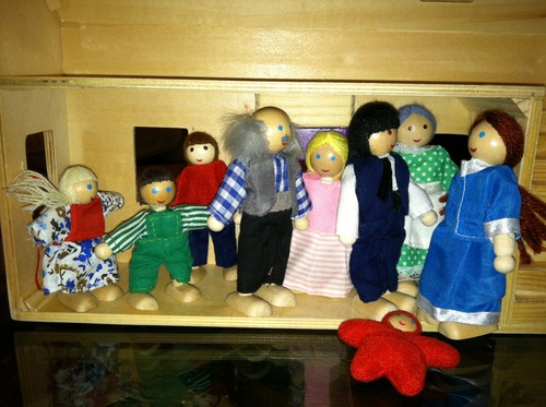 Melissa & Doug Fold & Go Wooden Dollhouse with Dolls and Furniture customer photo 2