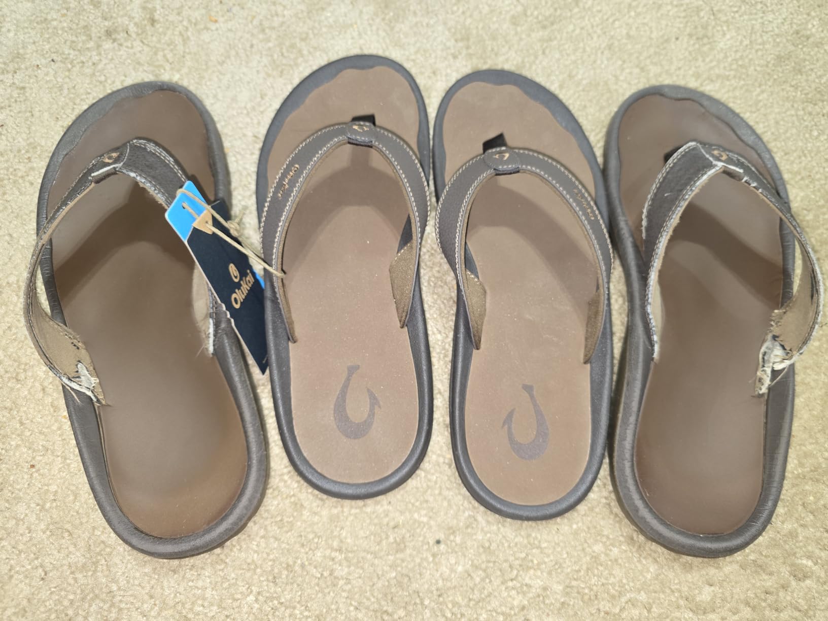 OluKai Ohana Men's Sandals, Water Resistant Flip Flops with Arch Support customer photo 2