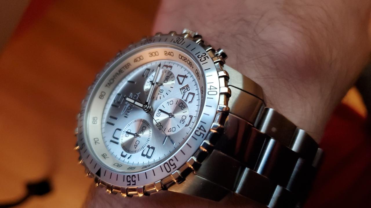 Men's 1326 Invicta II Chronograph Black Dial Two-Tone Stainless Steel Watch customer photo 1