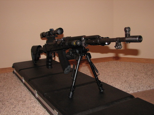UTG Tactical OP Bipod, Rubber Feet, Center Height 8.3