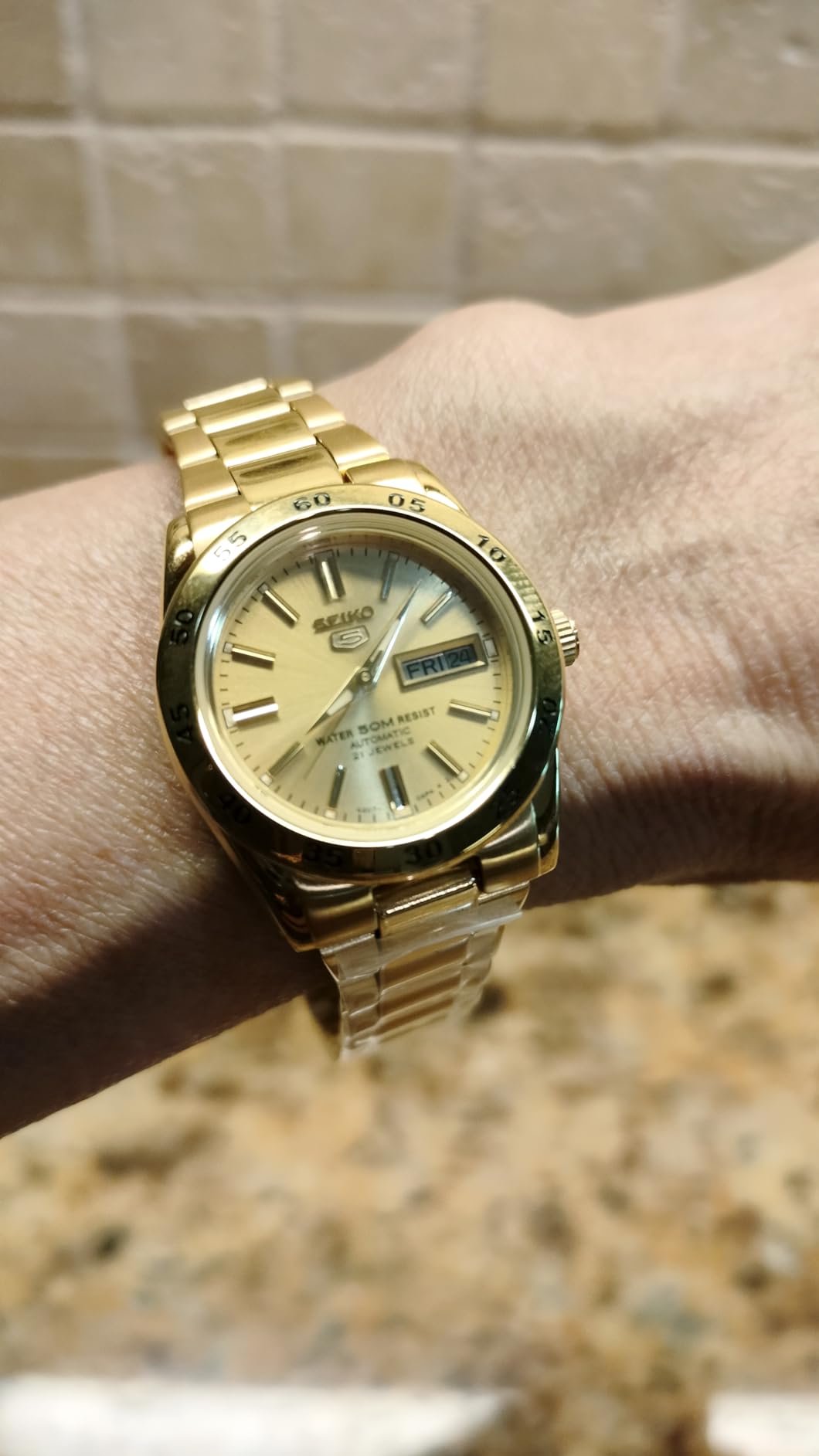 Seiko 5 Sports Automatic Gold Dial Ladies Watch SYMG44K1 customer photo 2