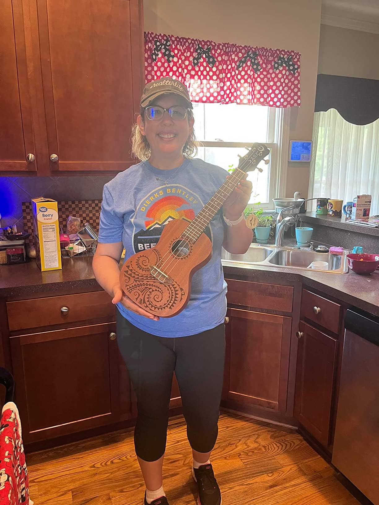 Luna Tattoo Concert Mahogany Ukulele with Gig Bag, Satin Natural customer photo 1
