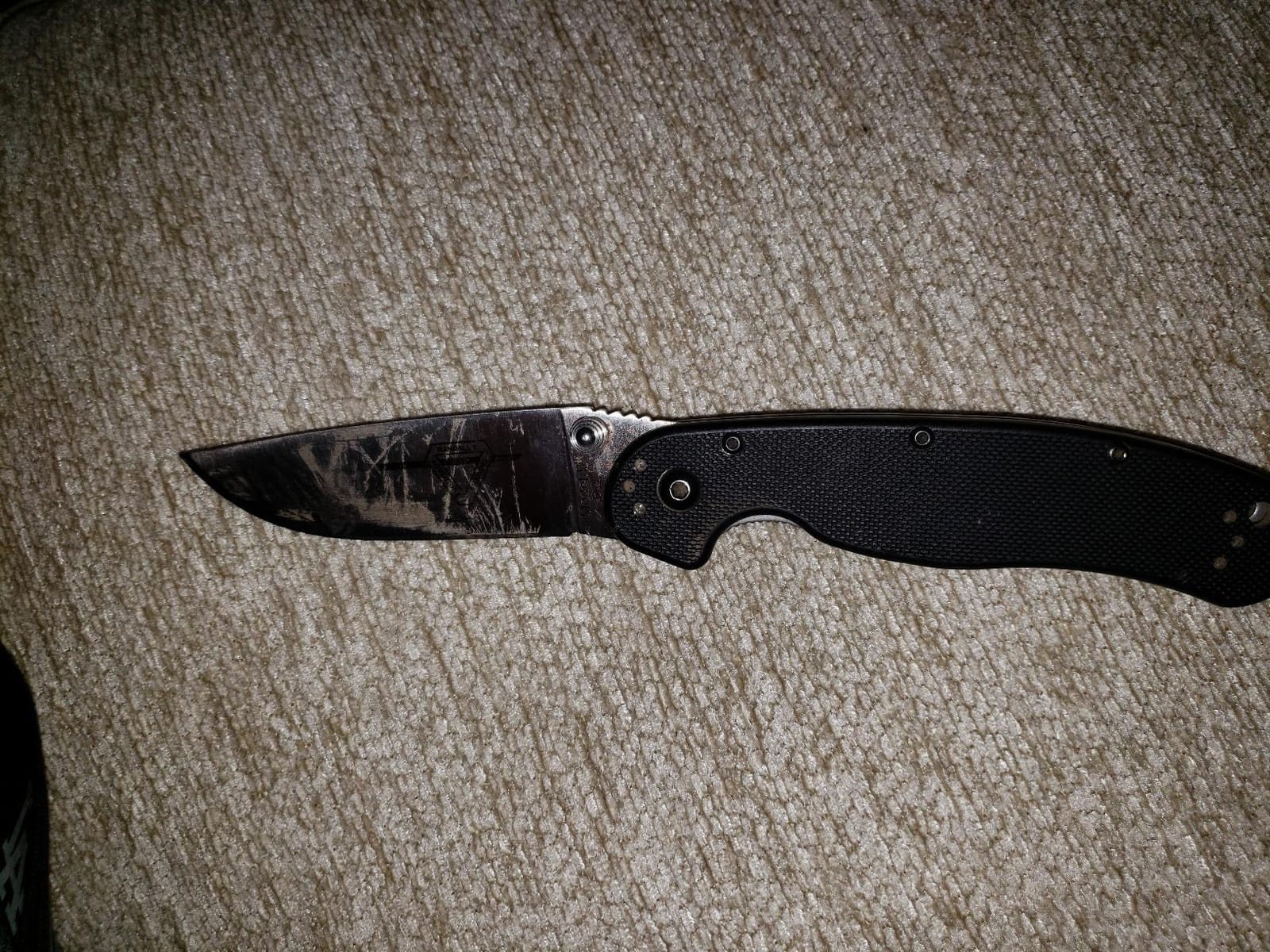 Rat 2, Satin D2 Tool Steel Drop-Point Blade Folding Pocket Knife, Black Handle Liner Lock Knife, Everyday Carry Knife - ON8828 customer photo 1