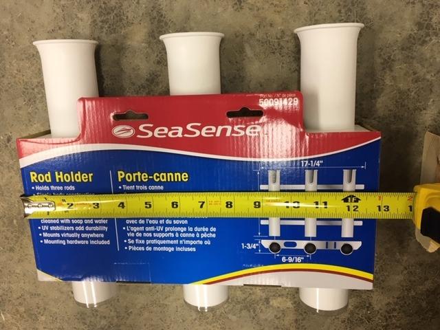 SeaSense 3-Rack Fishing Rod Holder for Your Boat, Pontoon, Garage – Convenient Storage for Fishing Poles, Pliers, Filet Knives & Other Gear – Mounting Hardware Included, Snaps Together Easily customer photo 1