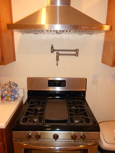 Delta Brushed Nickel Traditional Pot Filler Kitchen Faucet, Wall Mount Kitchen Faucet, Stainless 1177LF-SS customer photo 2