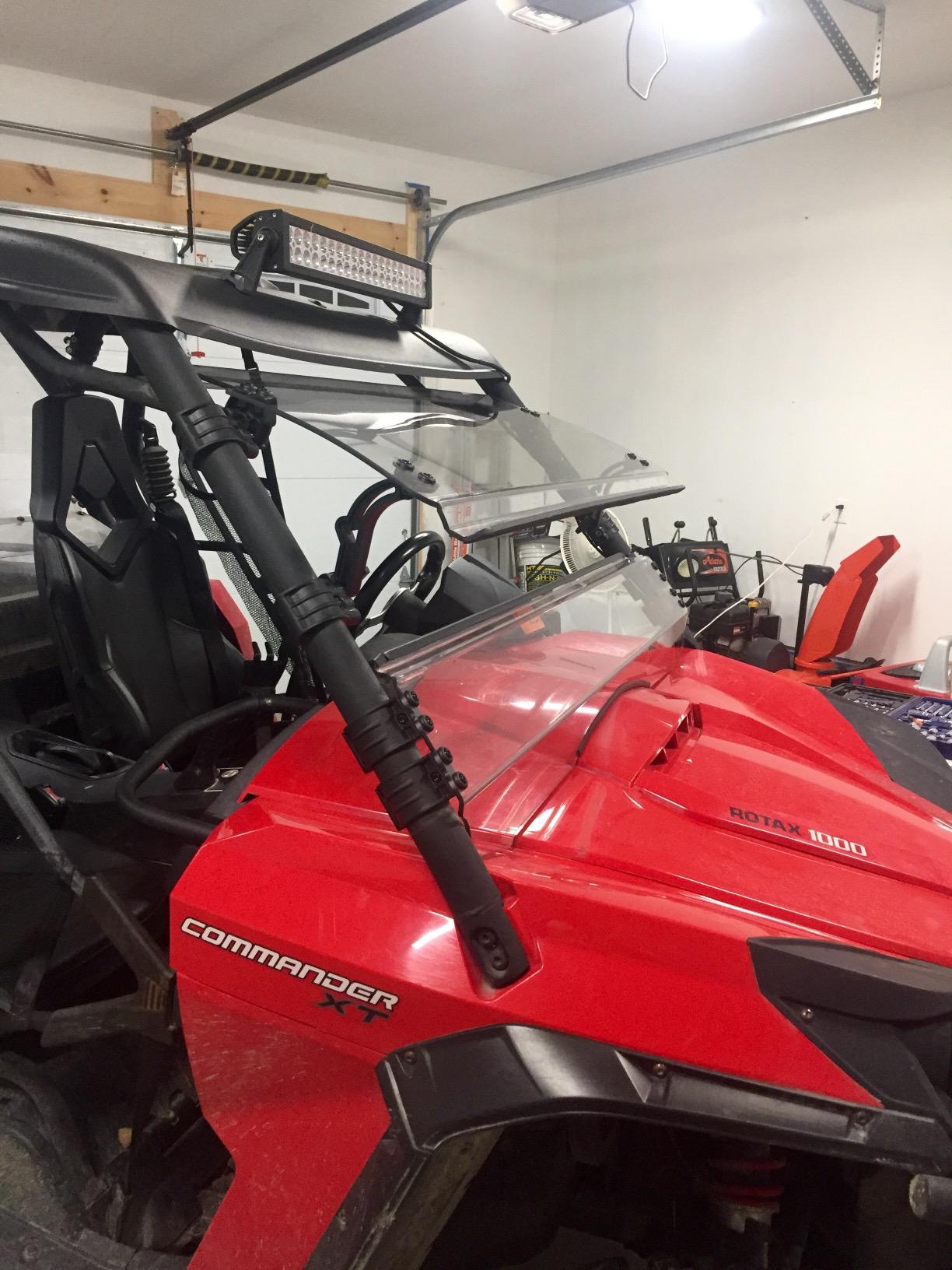 Kolpin Full-Tilt Windshield for Can-Am Commander - 3000, Clear customer photo 1