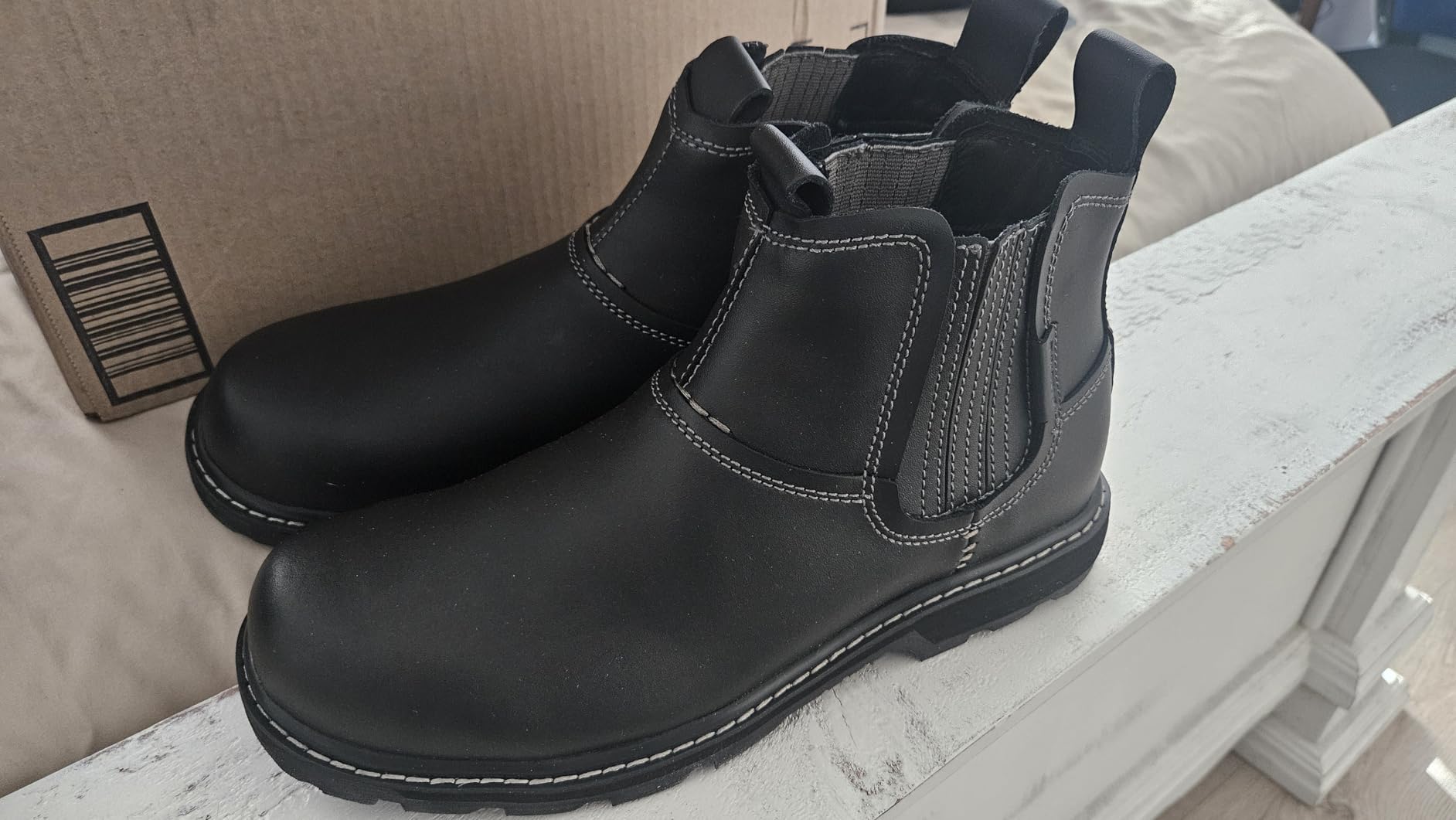 Skechers Men's Blaine Orsen Ankle Boot | Casual, Chelsea Boot, Slip-On, Oiled Pigskin Leather, Cushioned Insole customer photo 2