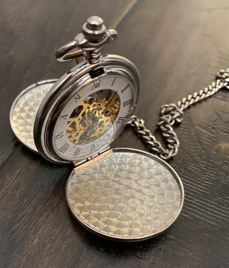 ShoppeWatch Men’s Pocket Watch with Chain | Hand Winding Vintage Pocket Watch | Classic Mechanical Movement Pocketwatch | 1920s Railroad Steampunk Costume Accessory customer photo 1
