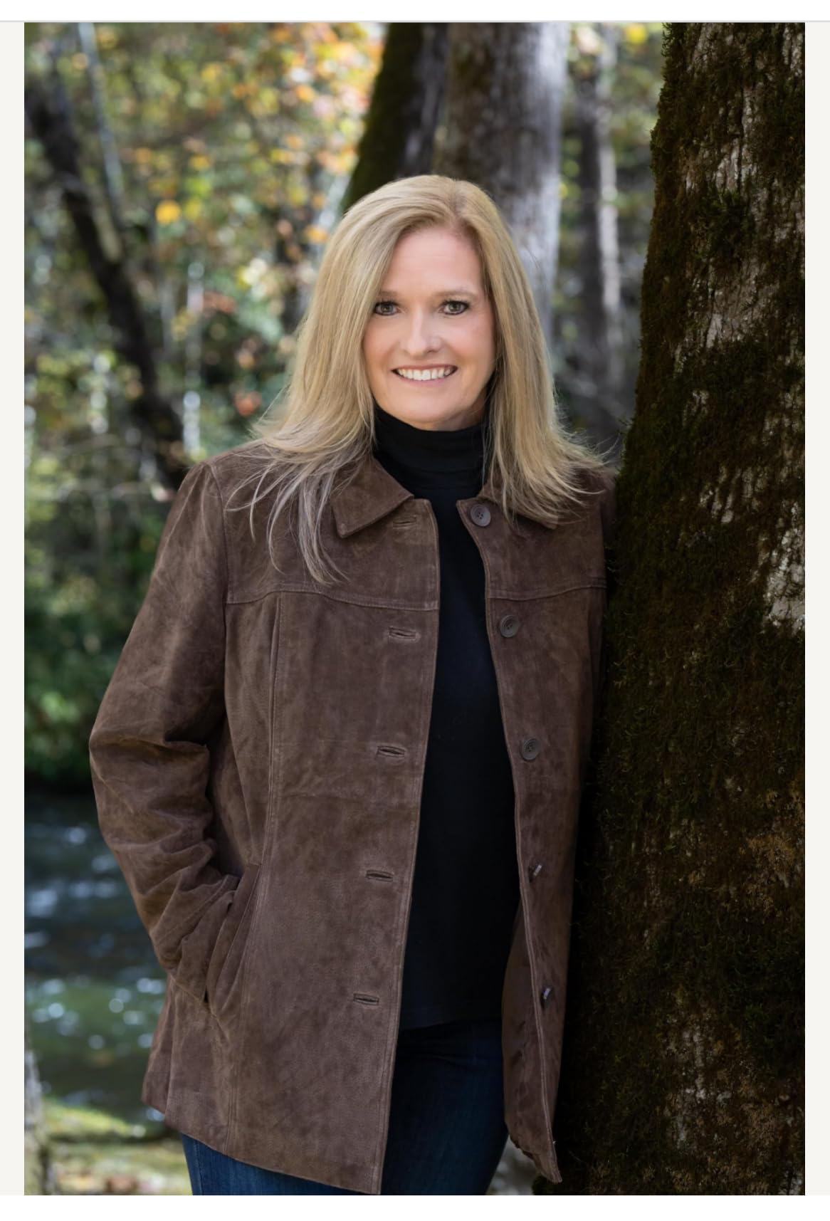 BGSD Women's Suede Leather Car Coat - Regular, Petite & Plus Size Outerwear customer photo 1