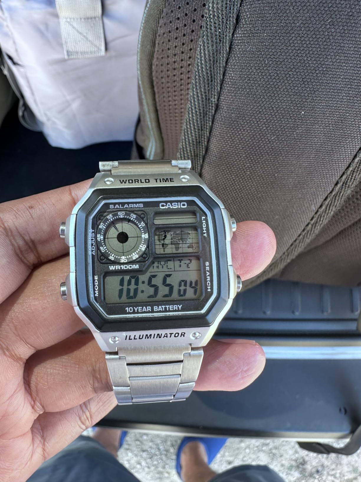 Casio AE1200WH Series | Men’s Digital Watch | 100M WR | Multi Alarms | 100 SEC Stopwatch | Countdown Timer | World Map for World Time | LED Light | LC Analog Display | 10 Year Battery customer photo 2
