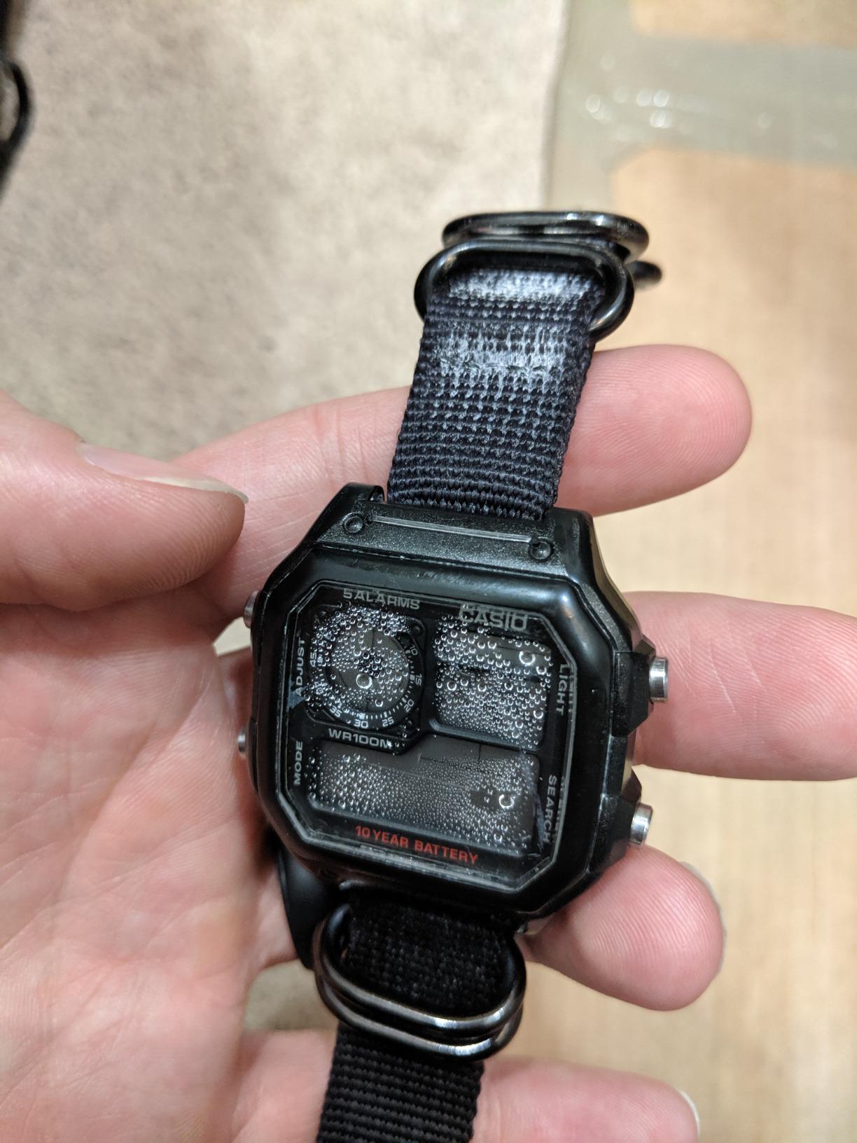Casio AE1200WH Series | Men’s Digital Watch | 100M WR | Multi Alarms | 100 SEC Stopwatch | Countdown Timer | World Map for World Time | LED Light | LC Analog Display | 10 Year Battery customer photo 1