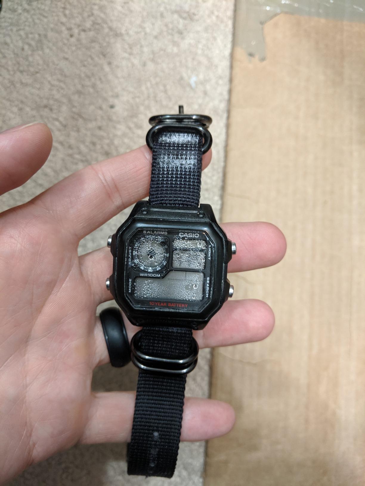 Casio AE1200WH Series | Men’s Digital Watch | 100M WR | Multi Alarms | 100 SEC Stopwatch | Countdown Timer | World Map for World Time | LED Light | LC Analog Display | 10 Year Battery customer photo 2