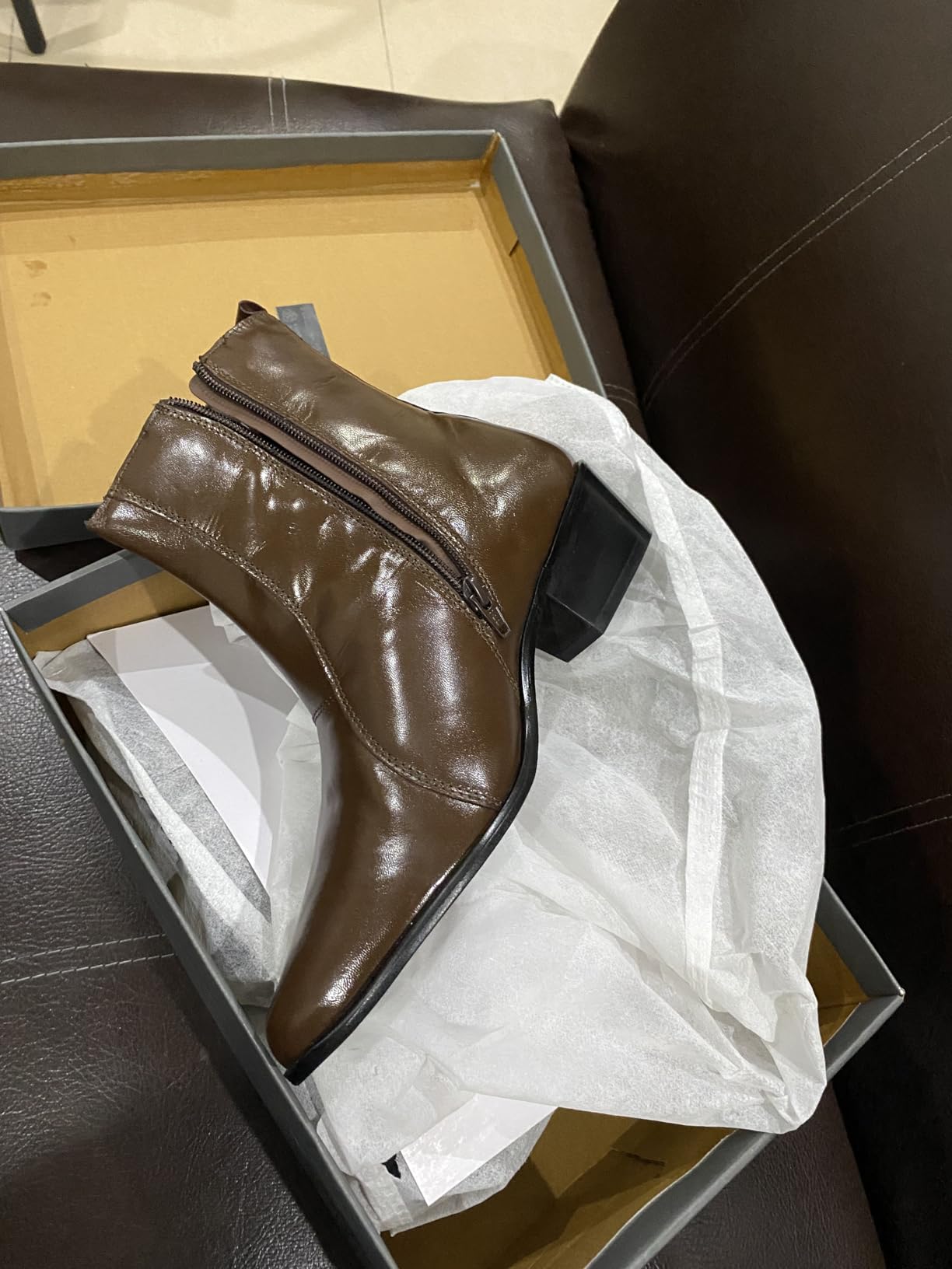 Stacy Adams Men's Santos Plain-Toe Side Zipper Boot customer photo 1