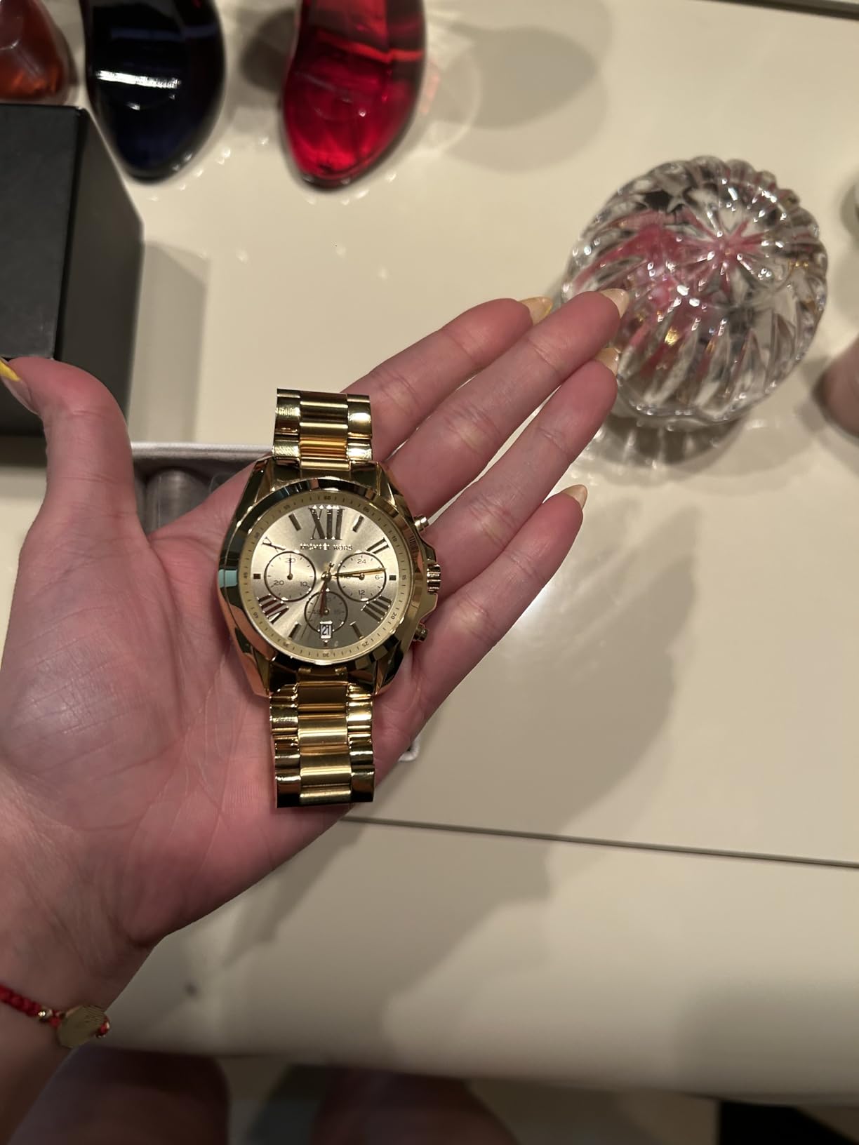 Michael Kors Bradshaw Women's Stainless Steel Chronograph Watch with Steel Bracelet Band customer photo 1