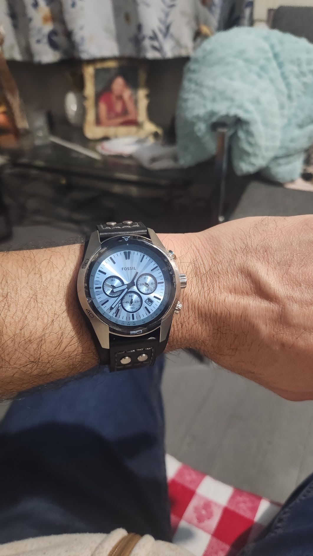 Timex Men's Coachman Quartz Chronograph Leather Watch customer photo 2