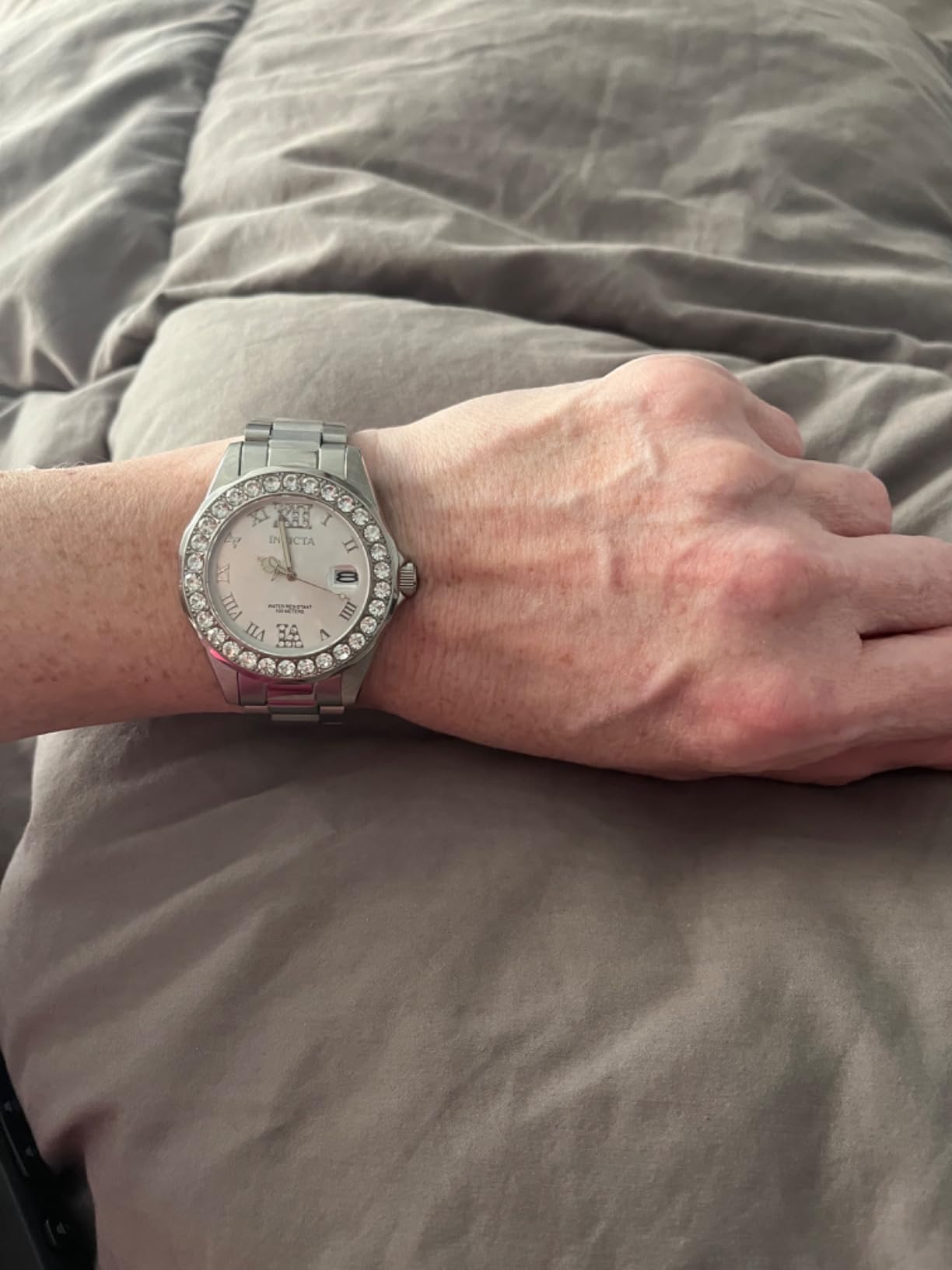 Invicta Women's 15251 Pro Diver Silver Dial Crystal Accented Stainless Steel Watch customer photo 2