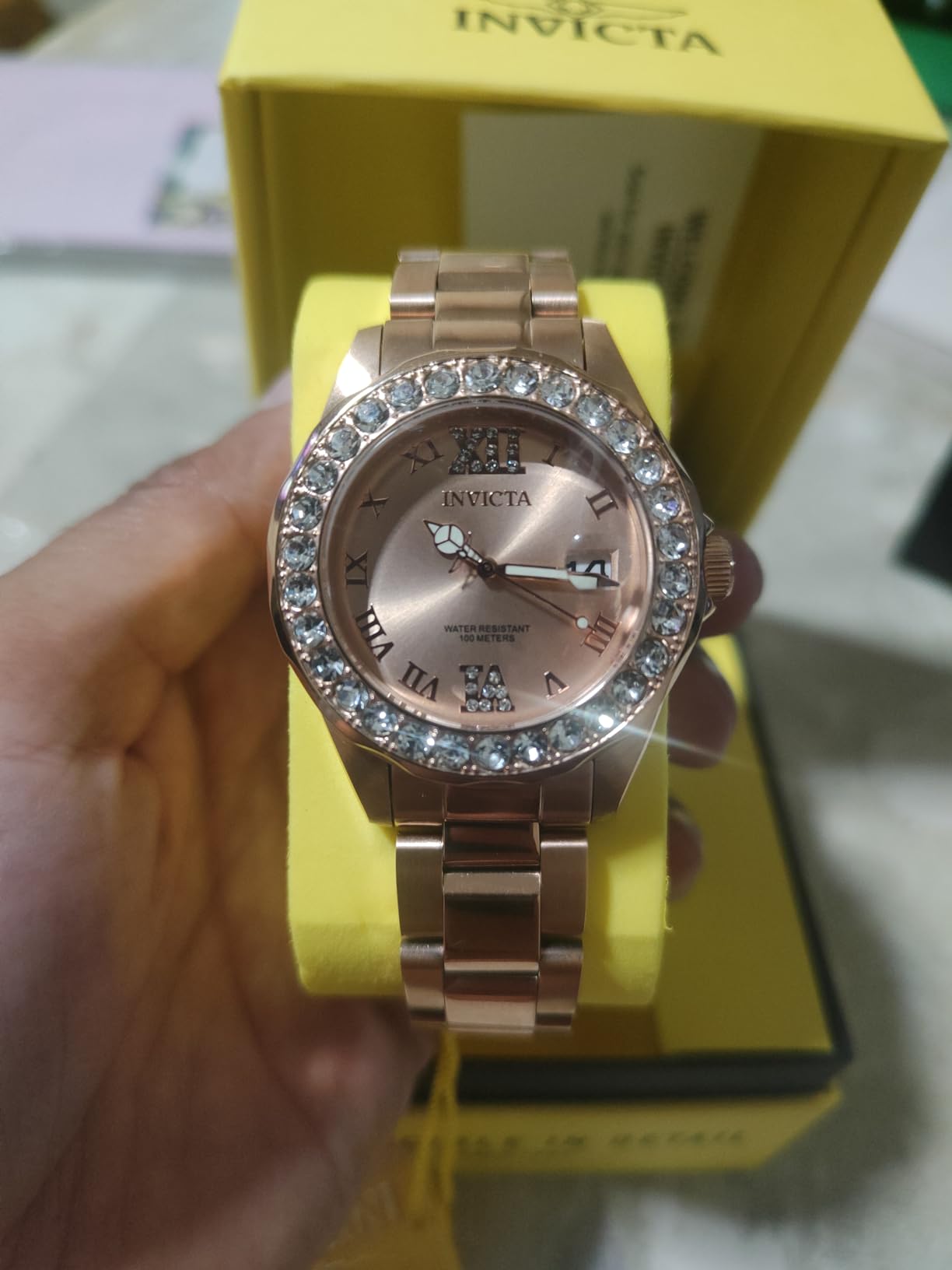 Invicta Women's Pro Diver Crystal Accented 18k Ion-Plated Stainless Steel Watch customer photo 1