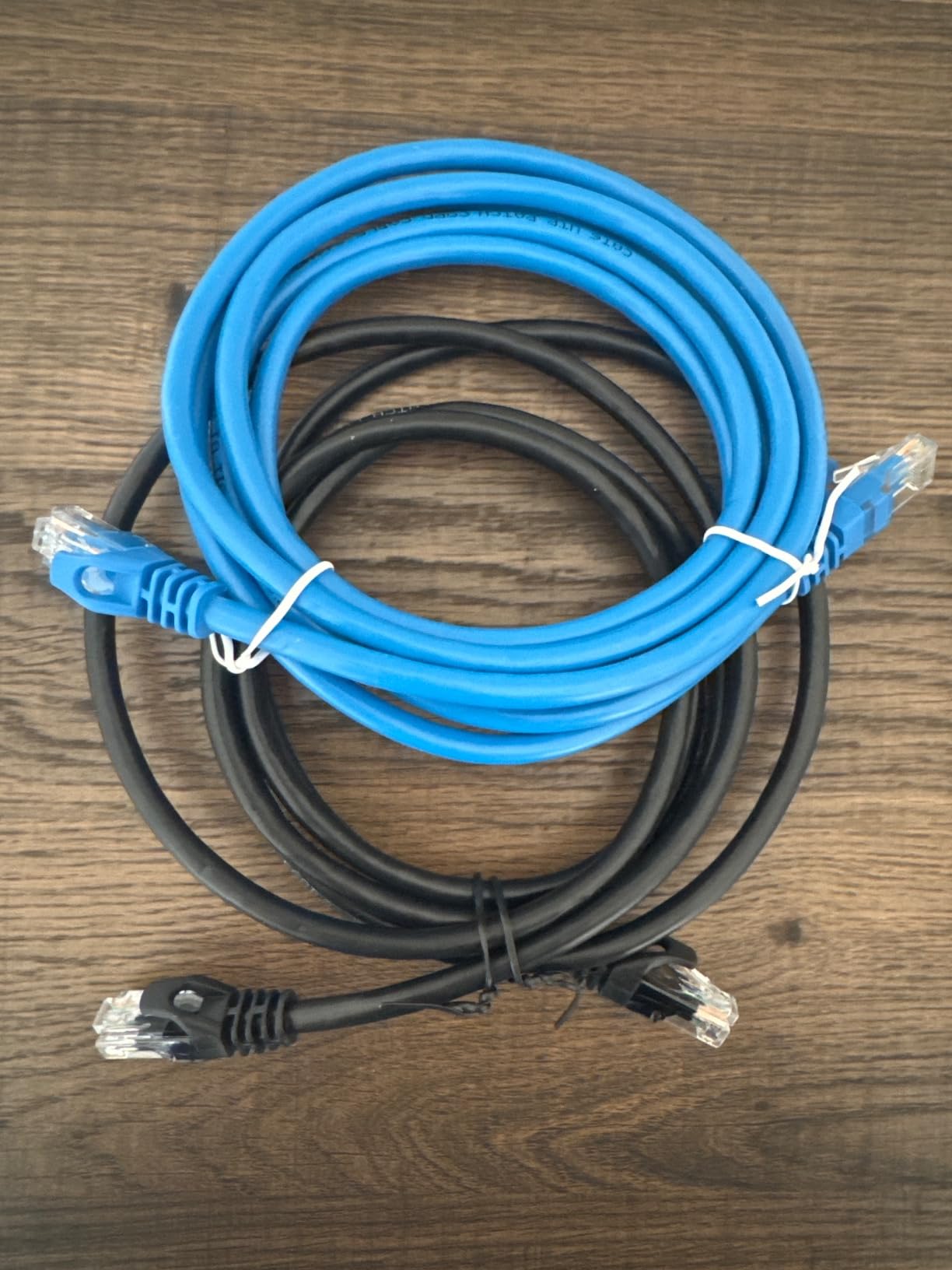 Ultra Clarity Cables 10Gbps Cat 6 Ethernet Cable 6 Ft 2 Pack, Blue & Black customer photo 2