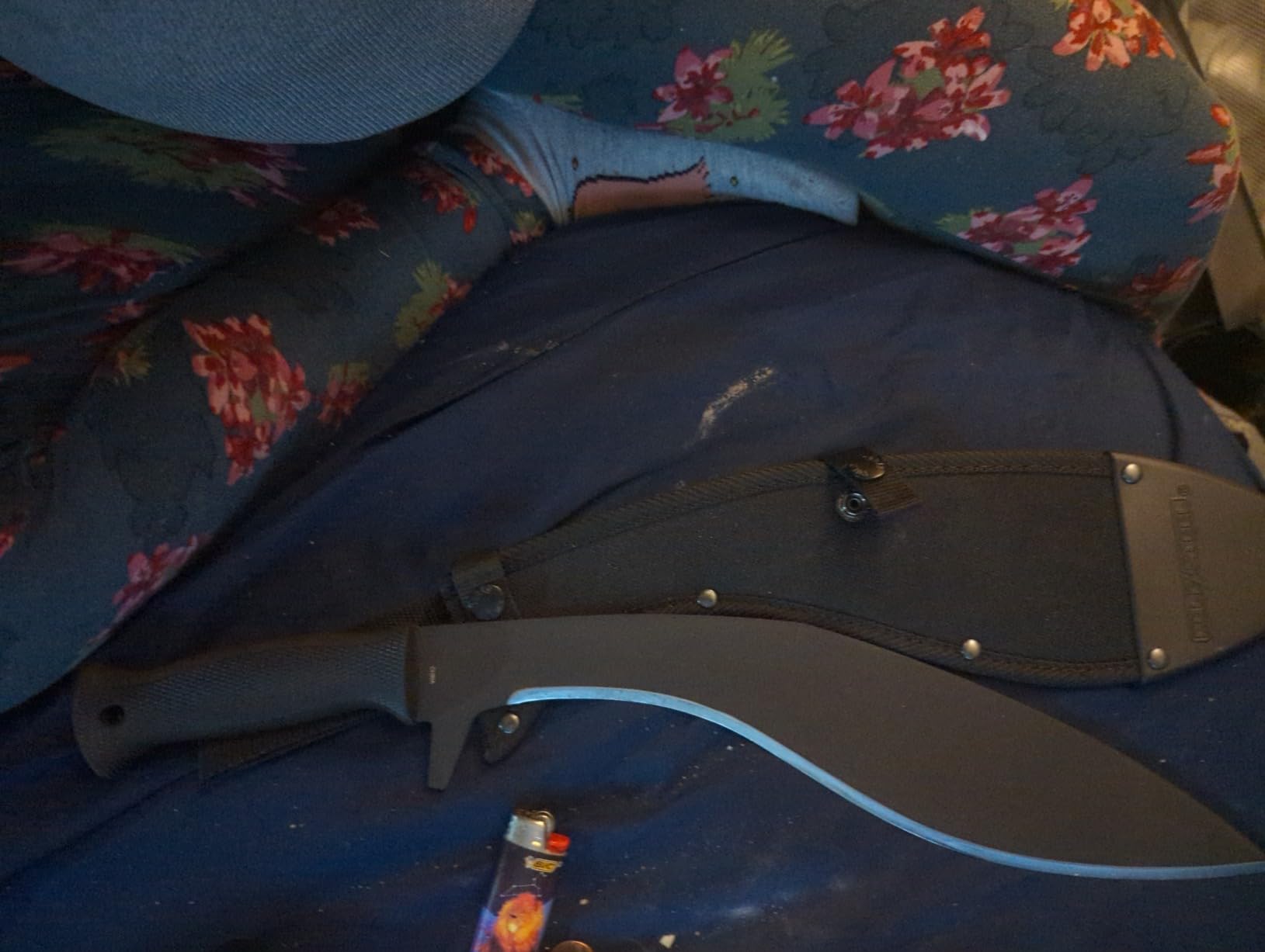 Cold Steel Kukri Plus Curved Machete with Cor-Ex Sheath, Black, 18 in Long customer photo 1