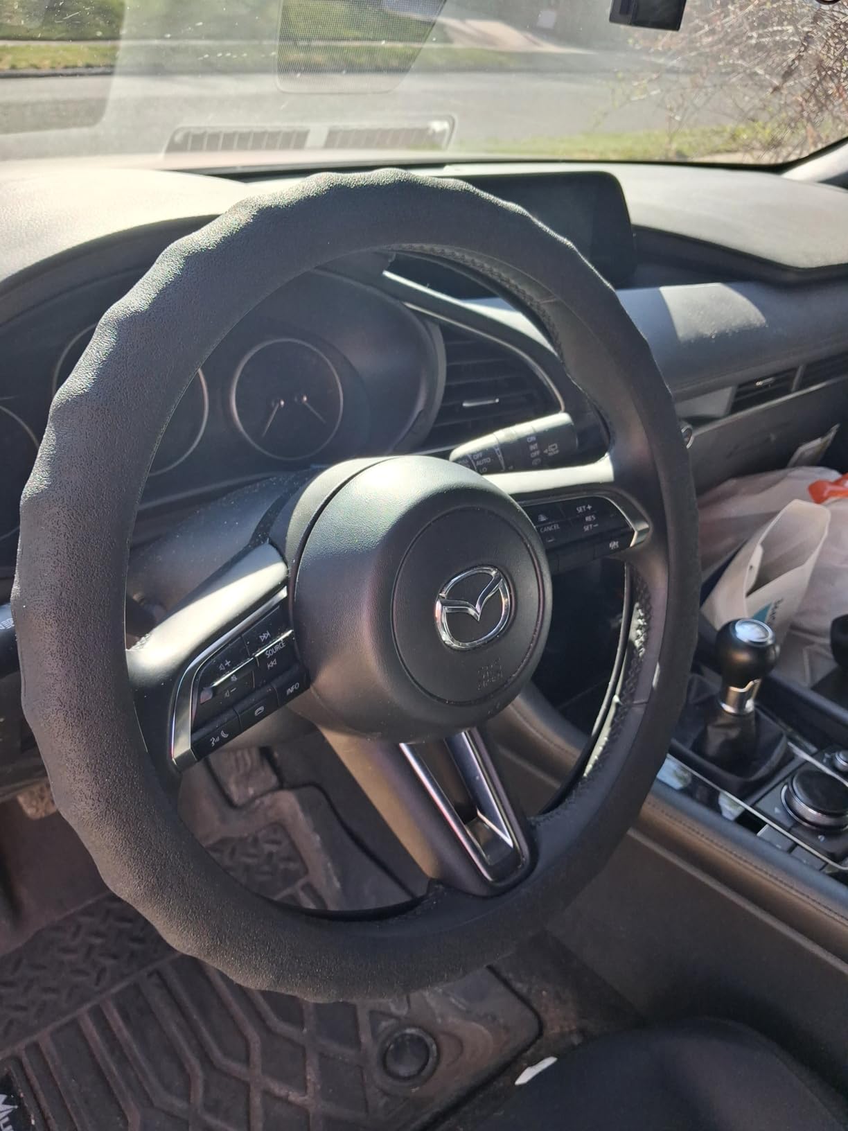 Silicone Black Steering Wheel Cover- Racing Power Grip-Ergonomic Handling (Black) customer photo 2