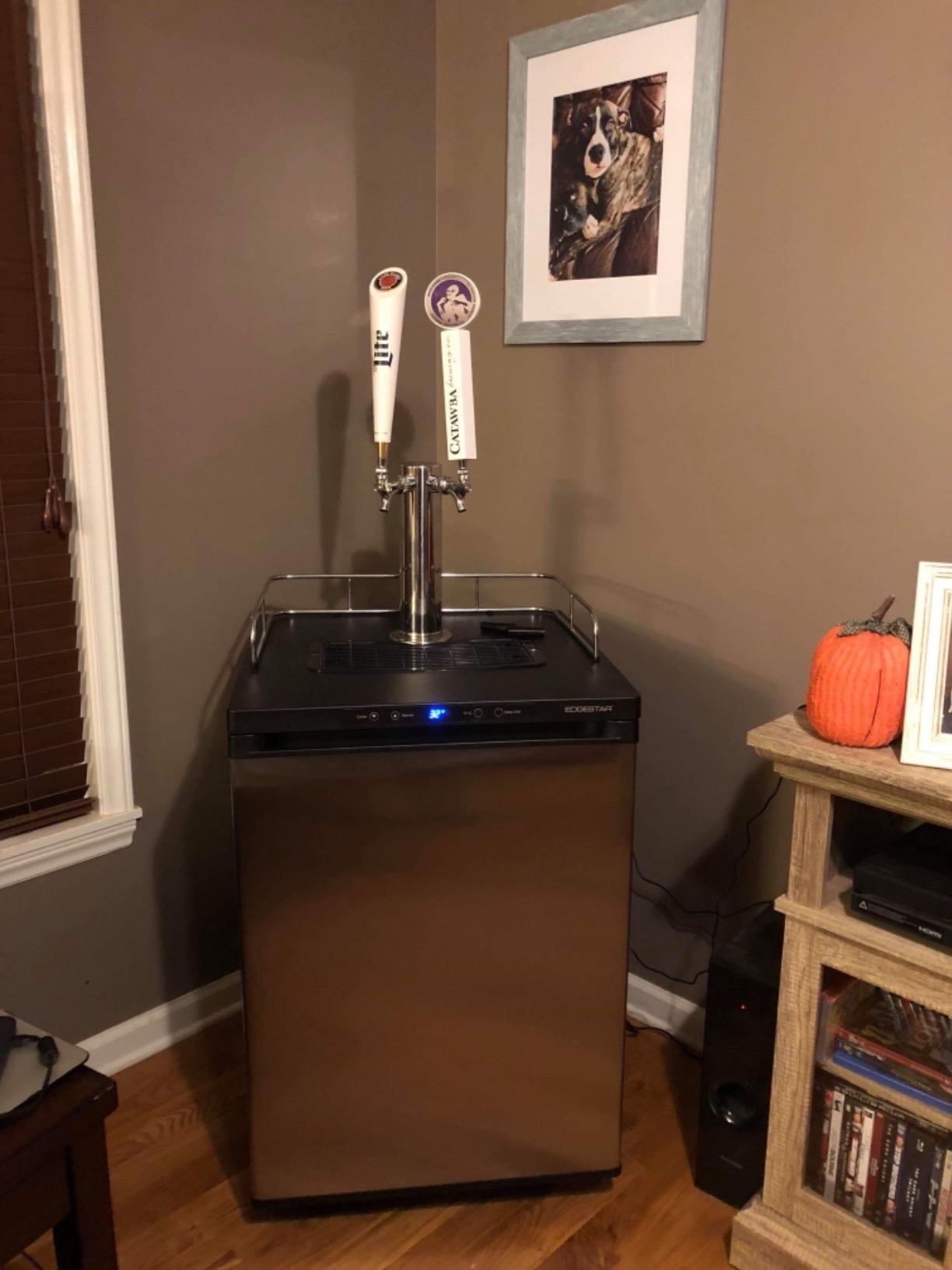 EdgeStar KC3000TWIN Full Size Dual Tap Kegerator with Digital Display - Black customer photo 1