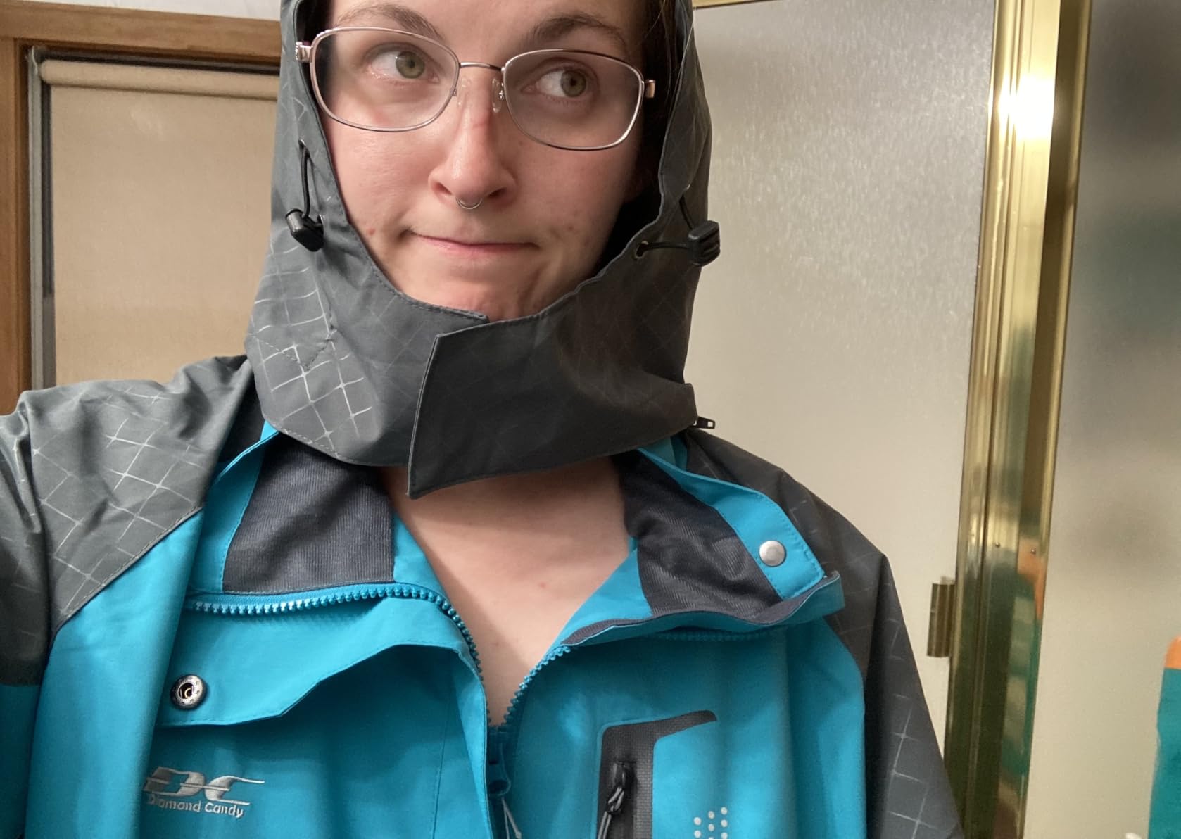 Diamond Candy Women's Lightweight Waterproof Hooded Rain Jacket | Soft Lining, Detachable Hood, Easy to Store, Perfect for Hiking, Travel and Rainy Days customer photo 1