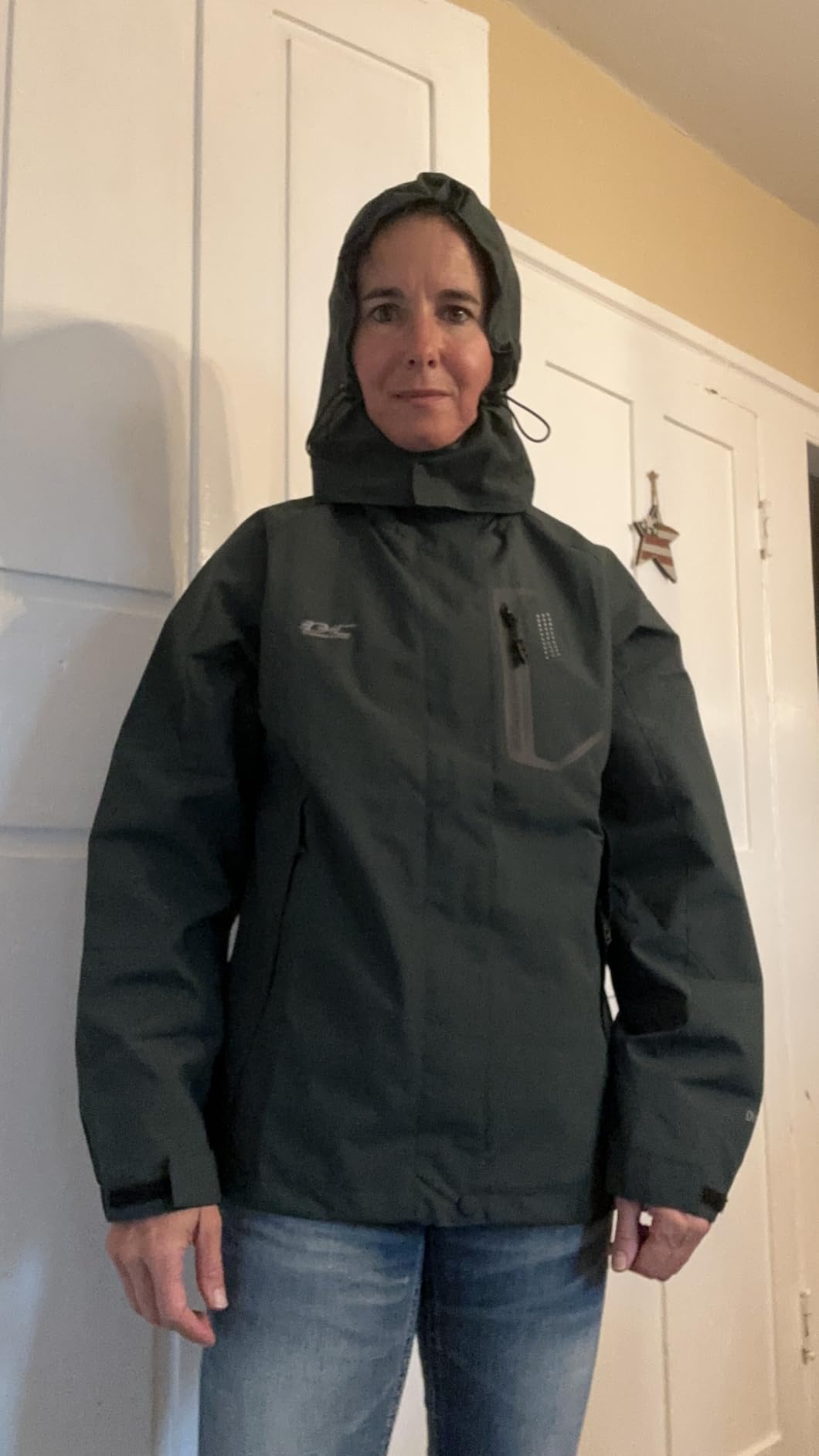 Diamond Candy Women's Lightweight Waterproof Hooded Rain Jacket | Soft Lining, Detachable Hood, Easy to Store, Perfect for Hiking, Travel and Rainy Days customer photo 2