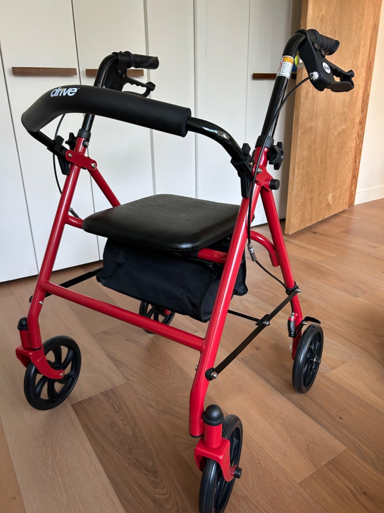 Drive Medical Rollator Walker with Seat, 7.5 Inch Wheels, Blue | Rollator Walker Offers Stable, Height Adjustable Mobility Support with Durable Steel Frame and Wheels customer photo 1