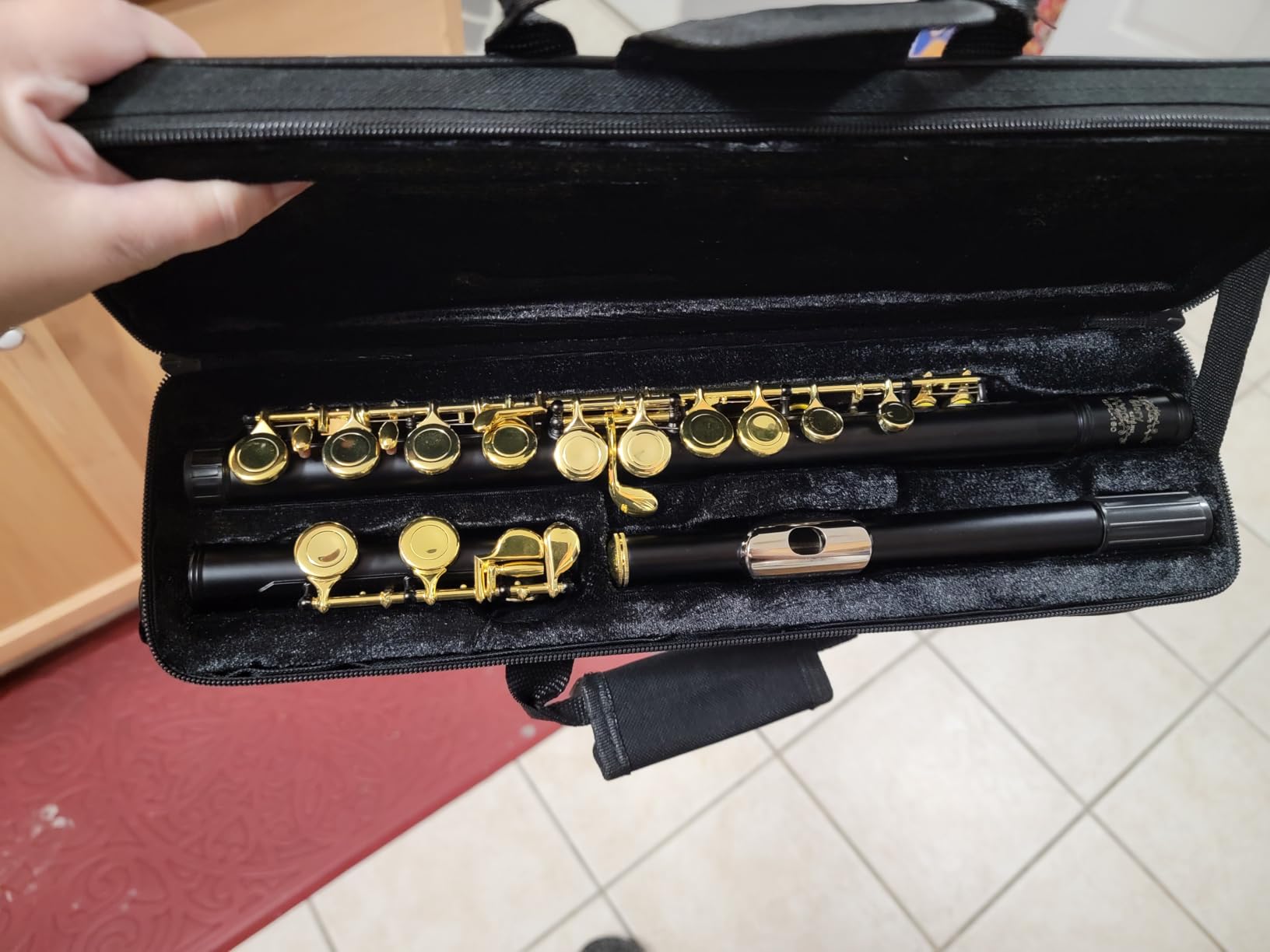 Glory Closed Hole C Flute With Case, Tuning Rod,Joint Grease and Cloth, Gloves, Nickel Siver customer photo 1
