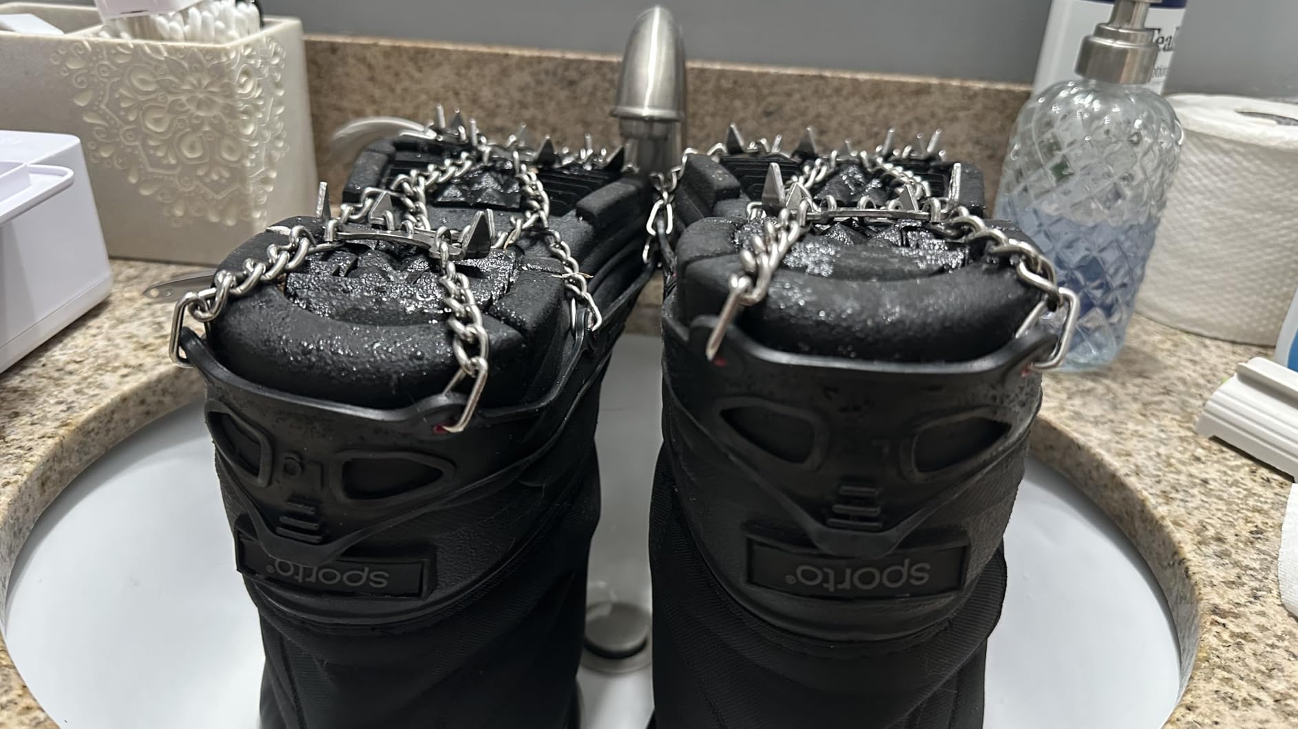 Kahtoola MICROspikes Footwear Traction for Winter, Snow & Ice Trail Hiking customer photo 1