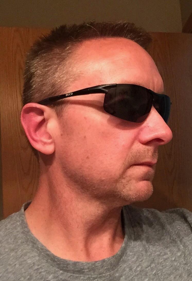 DUCO Mens Sports Polarized Sunglasses UV Protection Sunglasses for Men 8177 | Premium Al-Mg Frame - Lightweight, Sturdy, Anti-Slip, Wrap-Around, Polarized Lenses Cut Glare For Driving, Fishing, Hiking customer photo 1