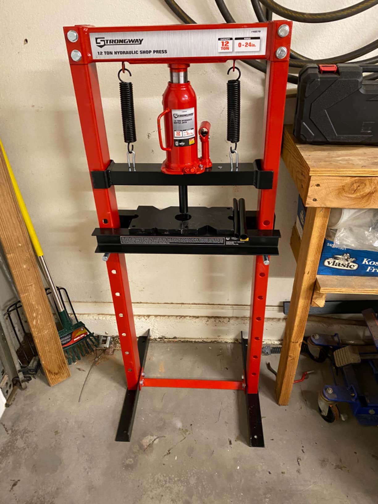 Strongway 12-Ton Hydraulic H-Frame Shop Press customer photo 2