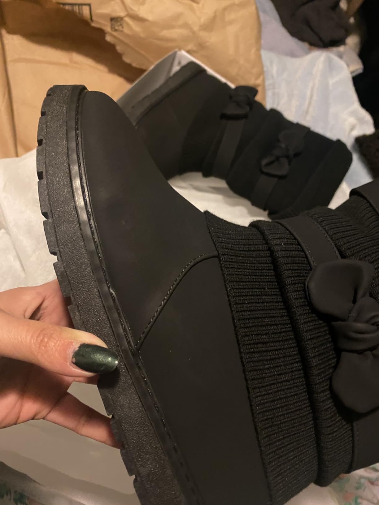 DREAM PAIRS Girls Winter Mid Calf Snow Boots customer photo 1