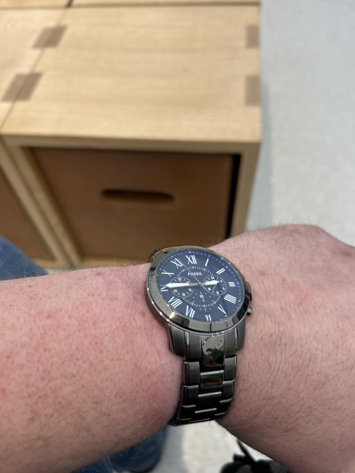 Fossil Men's Grant Quartz Chronograph Watch, Stainless Steel customer photo 2